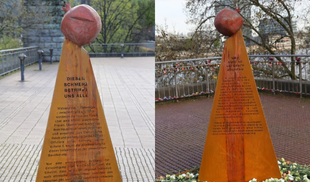 Köln'de sözde Ermeni soykırım anıtı dikildi!