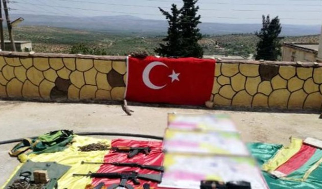 Afrin'in köyünde teröristlerin karargahı bulundu!