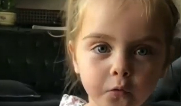 Küçük kızın sosyal medyayı sallayan videosu...