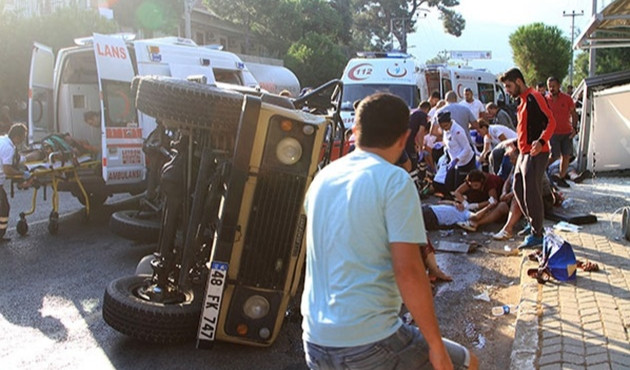 Fethiye'de korkunç kaza: Çok sayıda yaralı var!