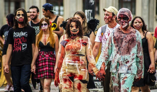 Brezilya'da zombiler sokağa çıktı!