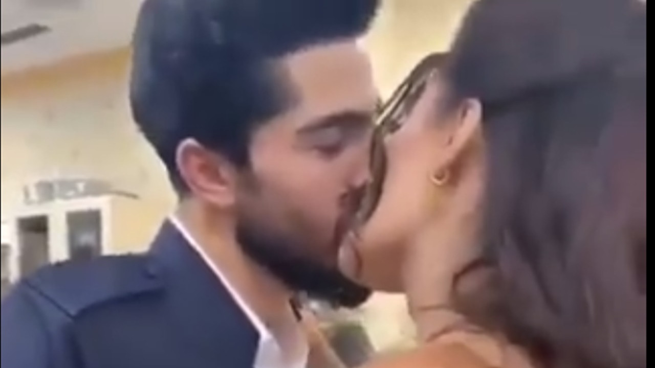 Kürt çiftin öpüşme videosu! Düğünde öpüştüler! İşte o anlar...