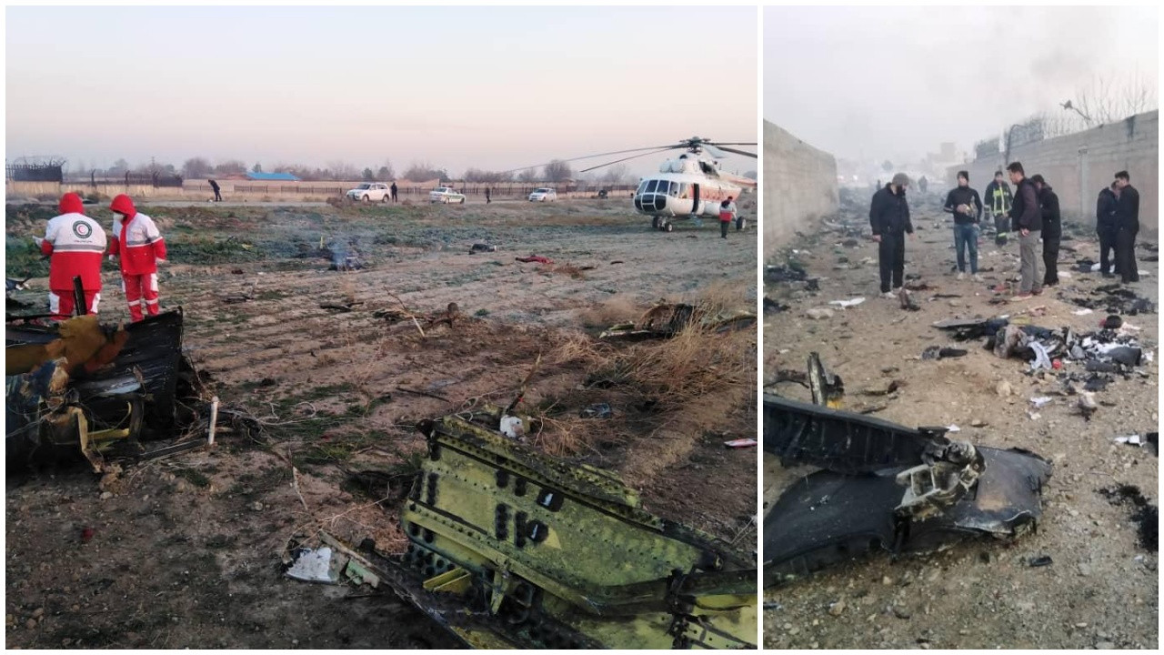 İran'da içinde 176 yolcu bulunan uçak düştü!