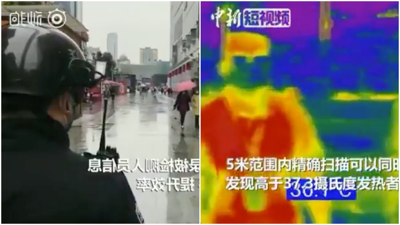 Çin polisi sokakta koronavirüs avında