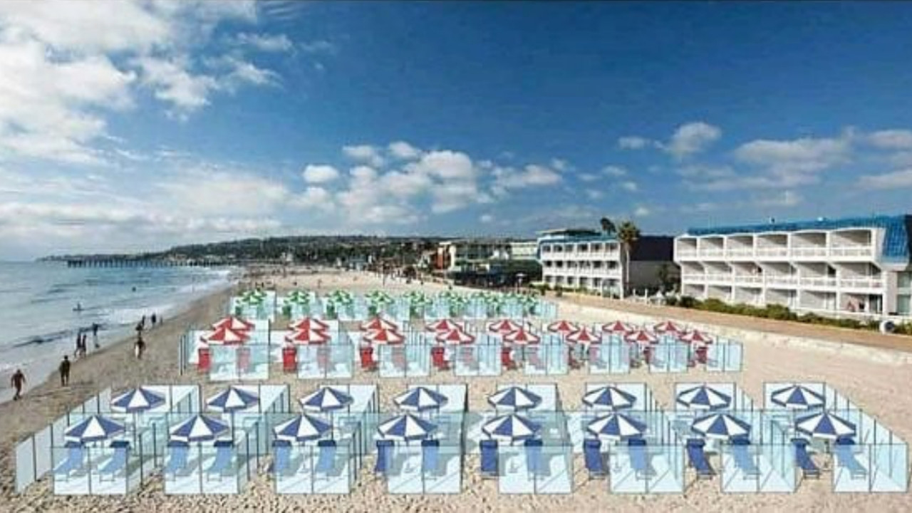 Koronaya karşı 'sosyal izolasyonlu plaj kabinleri' hazırlığı