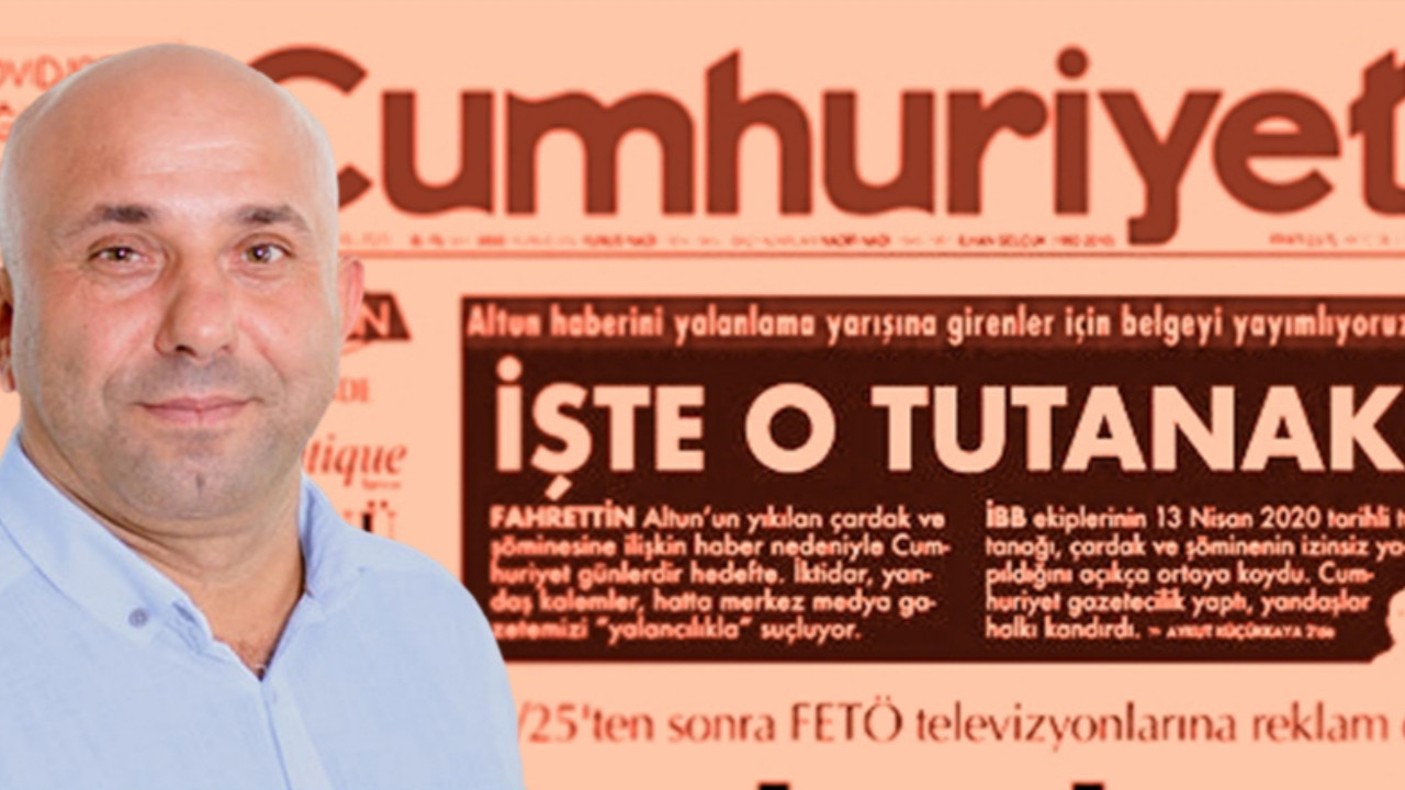 Cumhuriyet gazetesi GYY Aykut Küçükkaya da yalan haber hazırlamış!