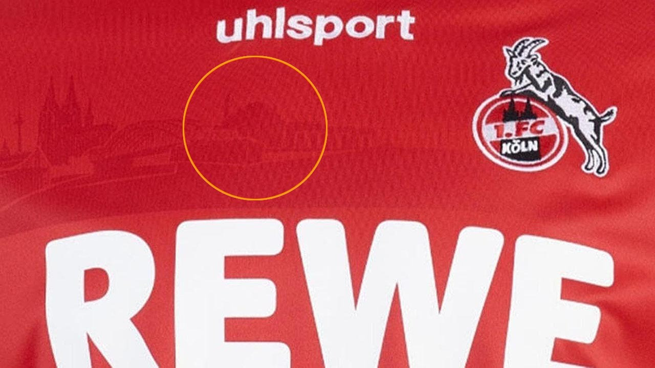 Köln'ün yeni sezon formasında cami detayı