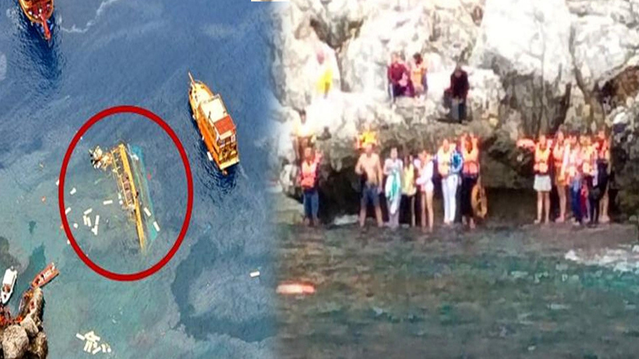 Alanya'da tur teknesi battı! 1 kişi hayatını kaybetti...