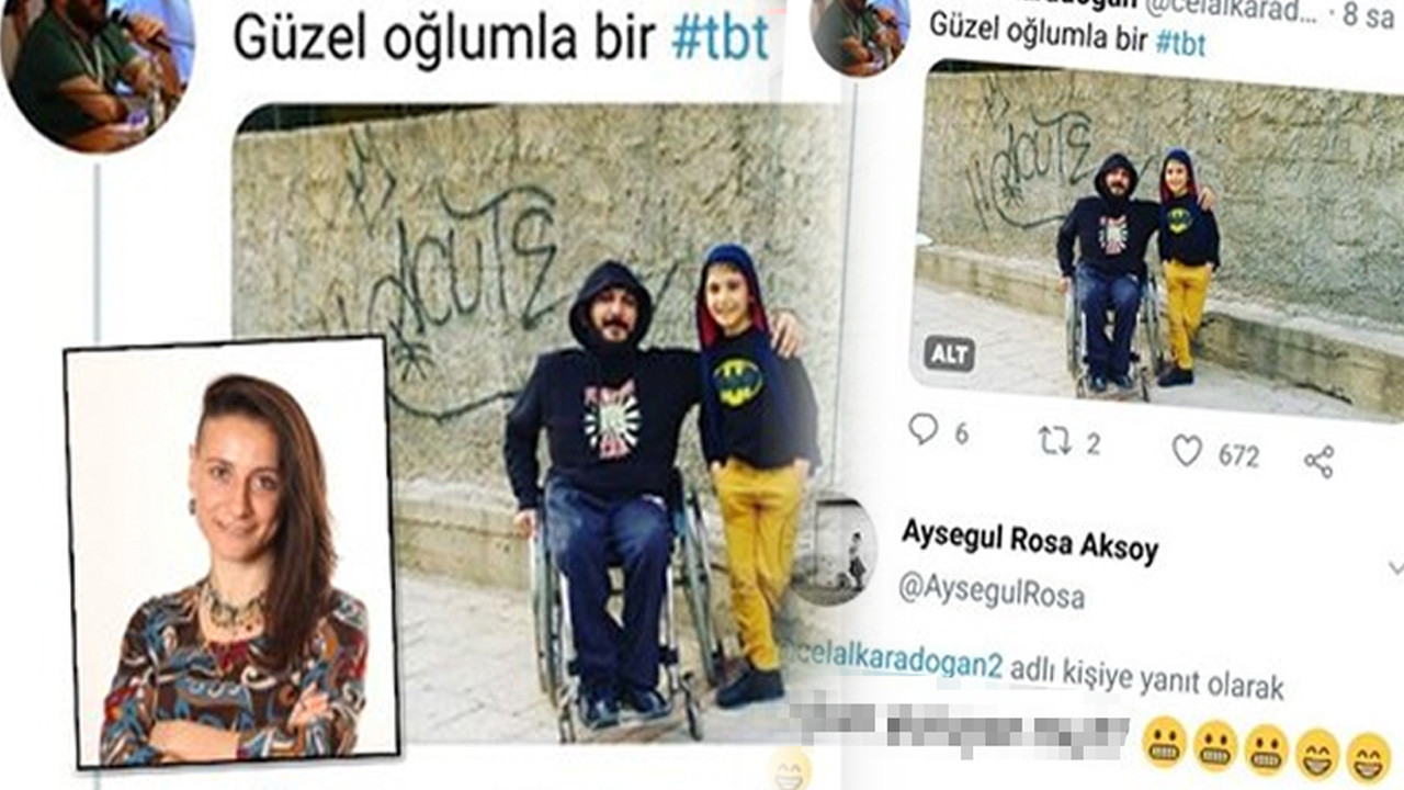 ODTÜ'lü araştırma görevlisi Ayşegül Rosa Aksoy'dan skandal tweet! Engelli kişinin fotoğrafıyla dalga geçti...