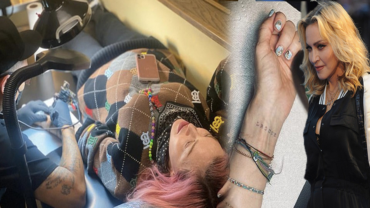 62 yaşındaki 'Pop Kraliçesi' Madonna ilk kez dövme yaptırdı!