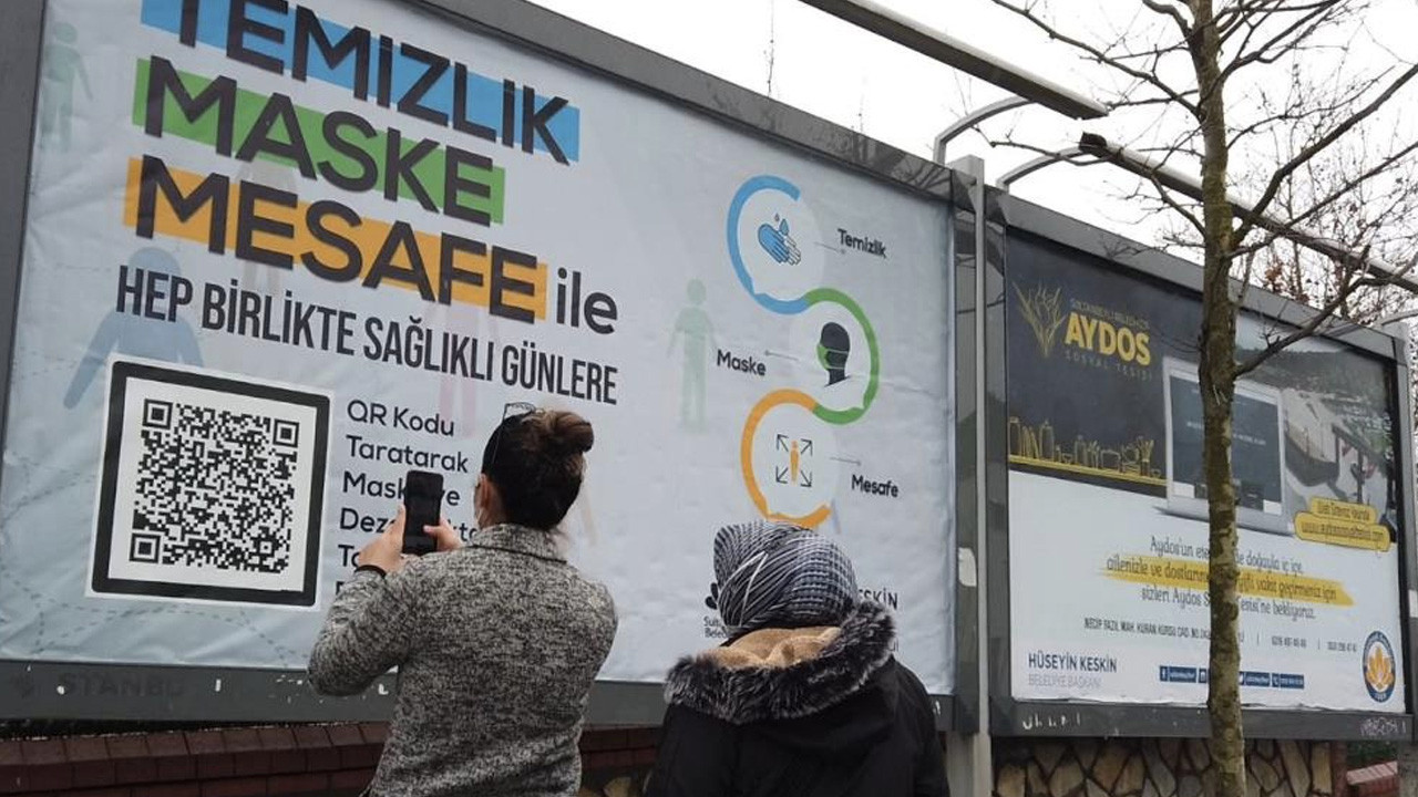 Sultanbeyli Belediyesi billboardlar üzerinden maske dağıtımına başladı!