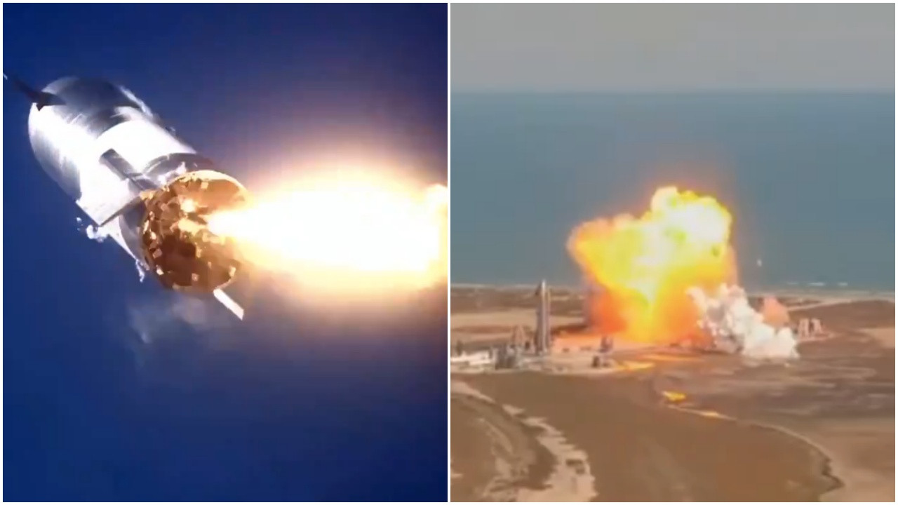 Space X'in SN9 roketi iniş sırasında patladı