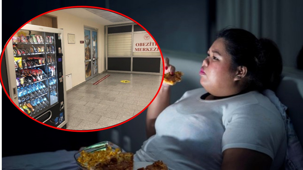 Bu nasıl obezite merkezi? Hastanedeki 'abur cubur' otomatı büyük tepki çekti!
