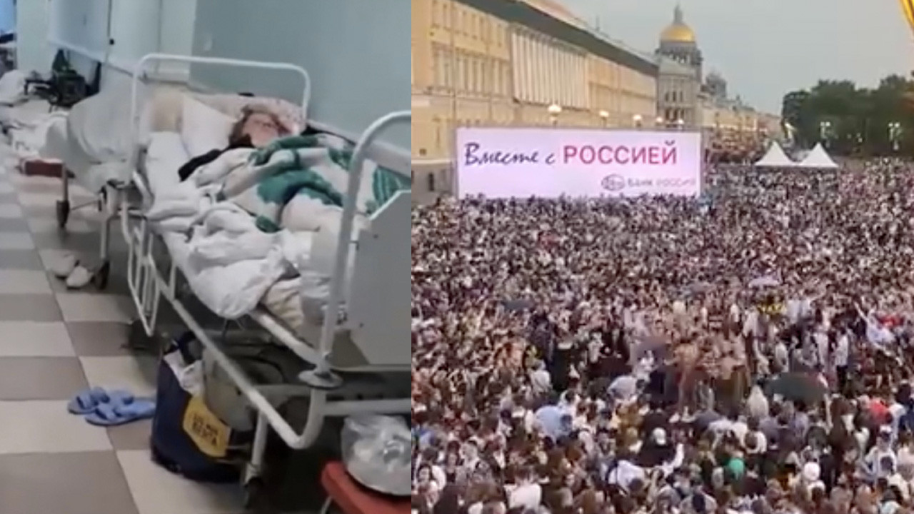 Rusya'dan gelen 2 farklı fotoğraf görenleri isyan ettirdi! Bir yanda dram, bir yanda eğlence