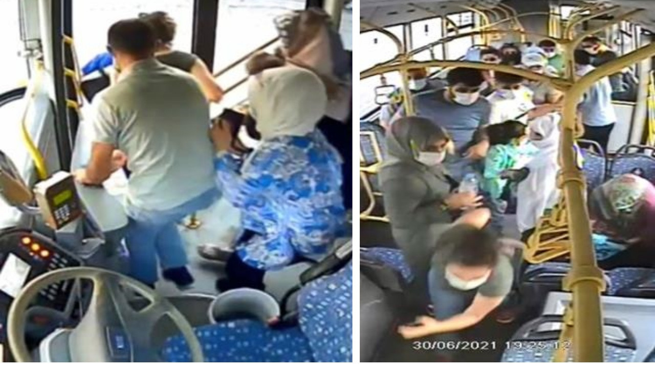 Otobüste korku dolu anlar: Şoförün dikkati sayesinde 45 yolcu kurtuldu!