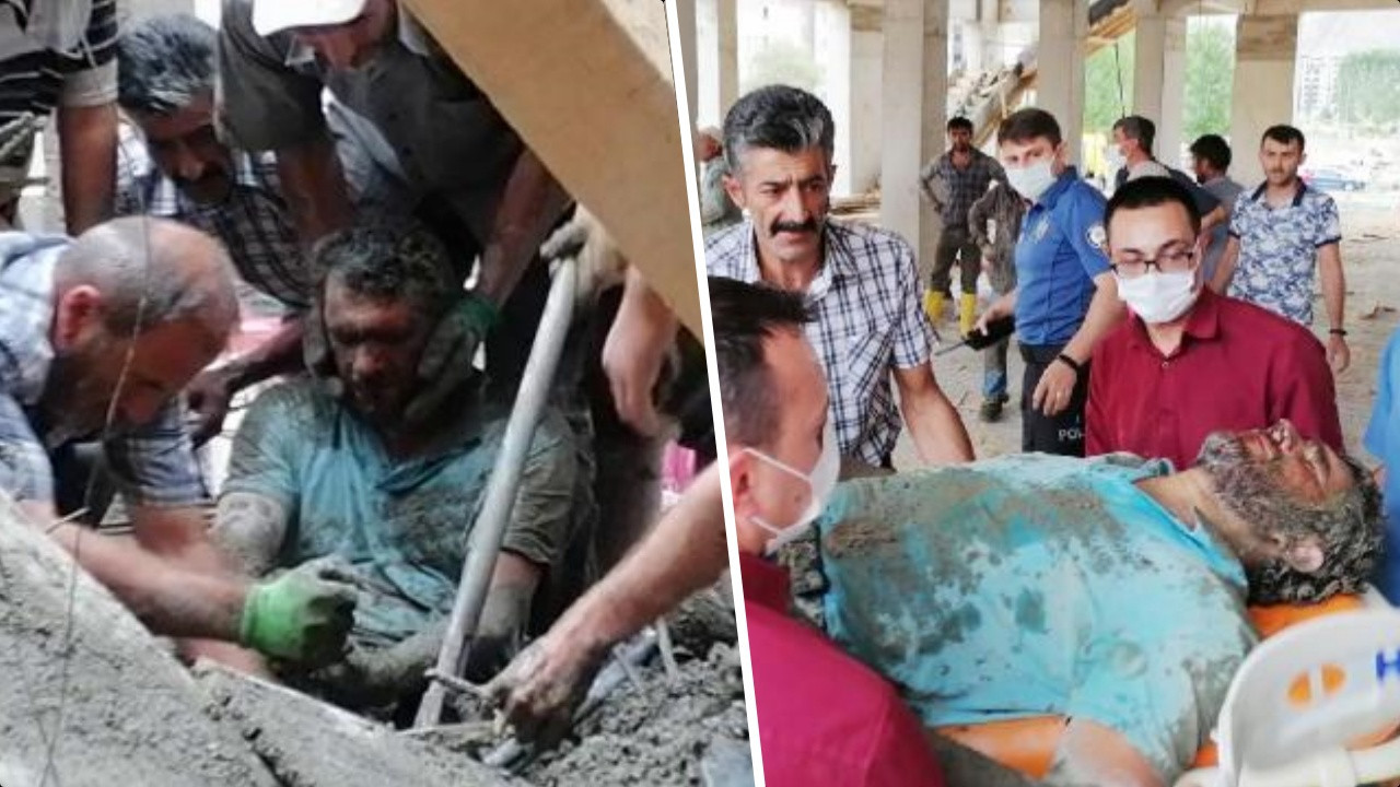 Erzurum'da cami inşaatı çöktü: İşçiler enkaz altında kaldı!