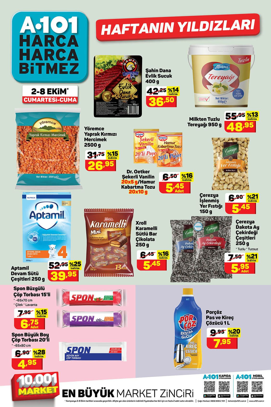 A101 4 Ekim 2021 aktüel ürünler kataloğu Pazartesi fiyat listesi - Sayfa 1