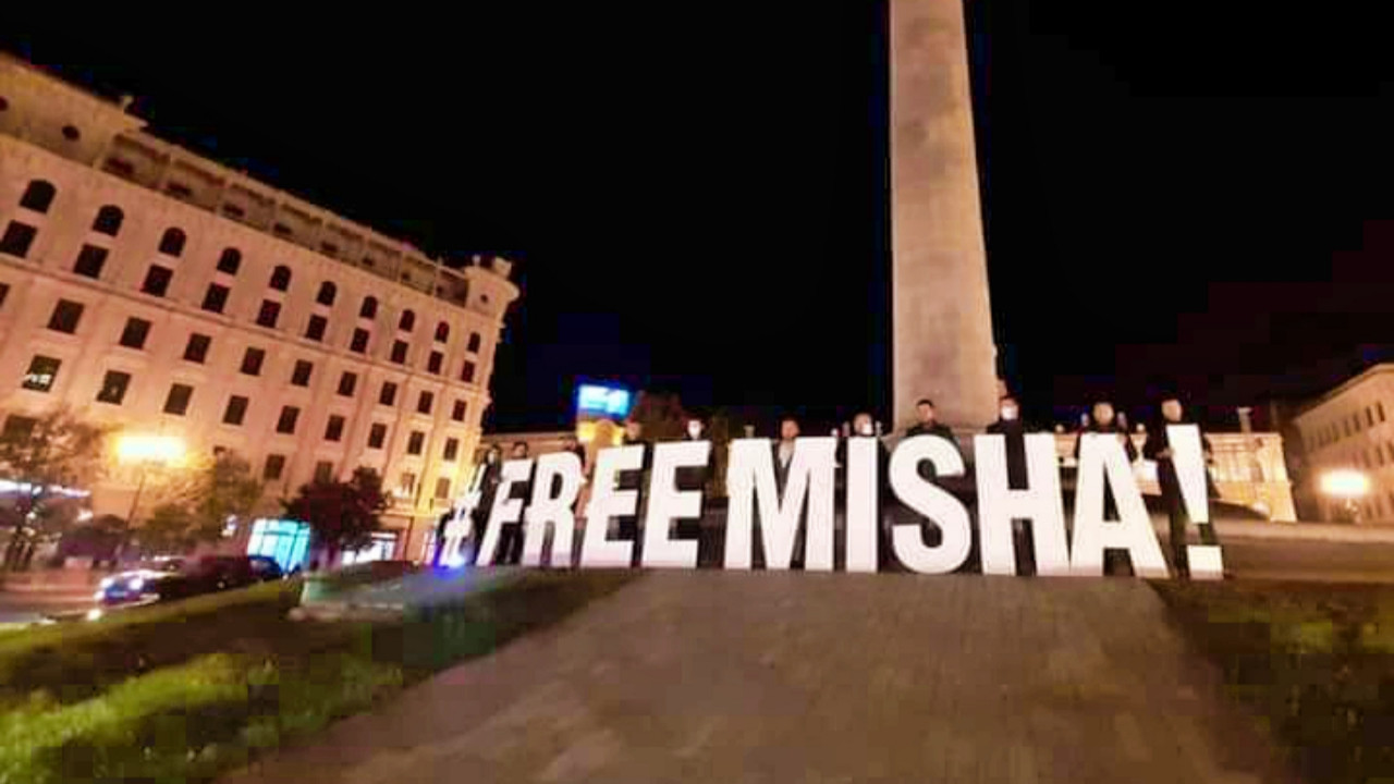Gürcistan'da 'Mişa'ya Özgürlük' protestosu!