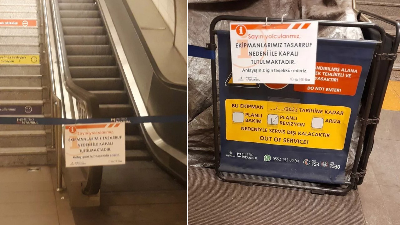 İBB'den skandal karar! Metrolardaki yürüyen merdivenleri durdurdular