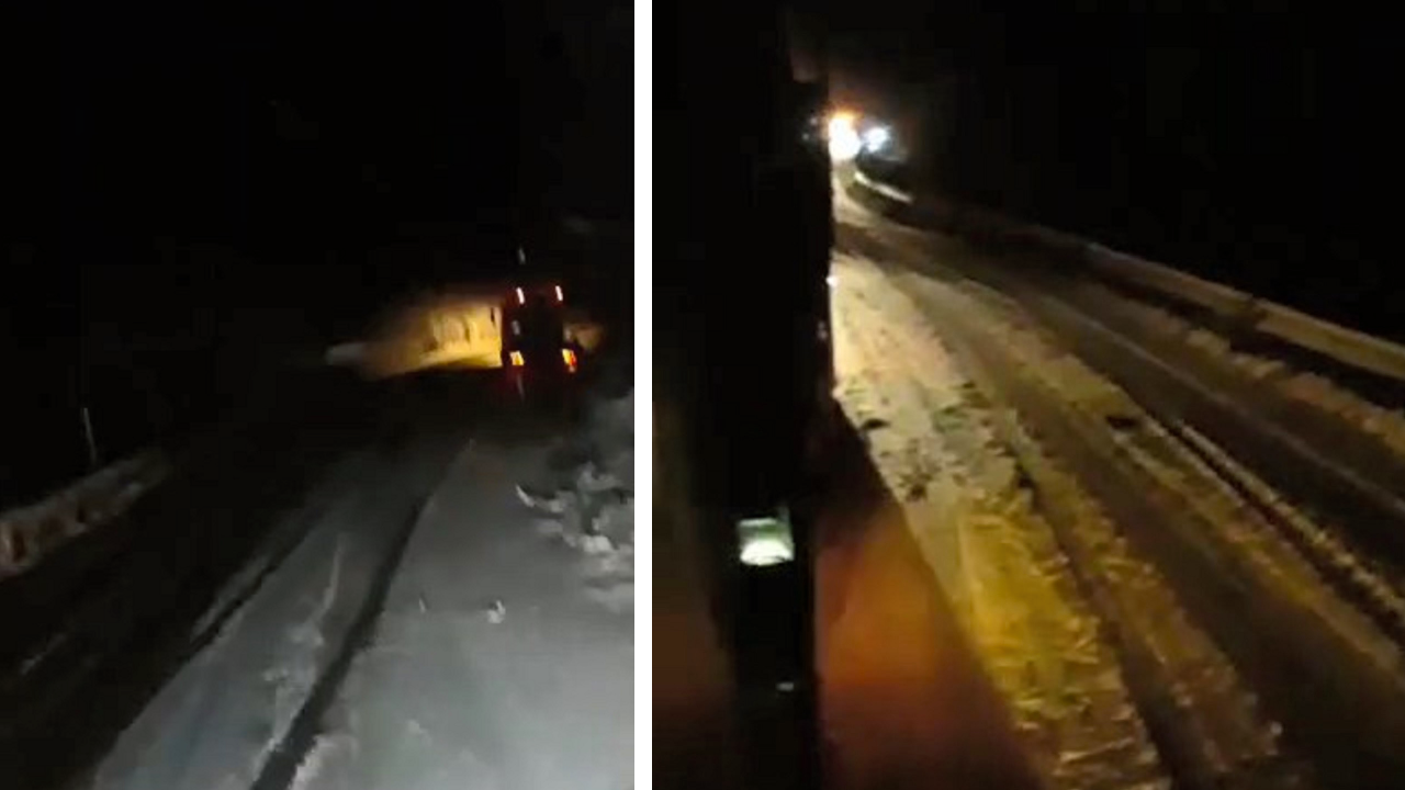 Kastamonu’da kar yolu kesti, araçlar mahsur kaldı