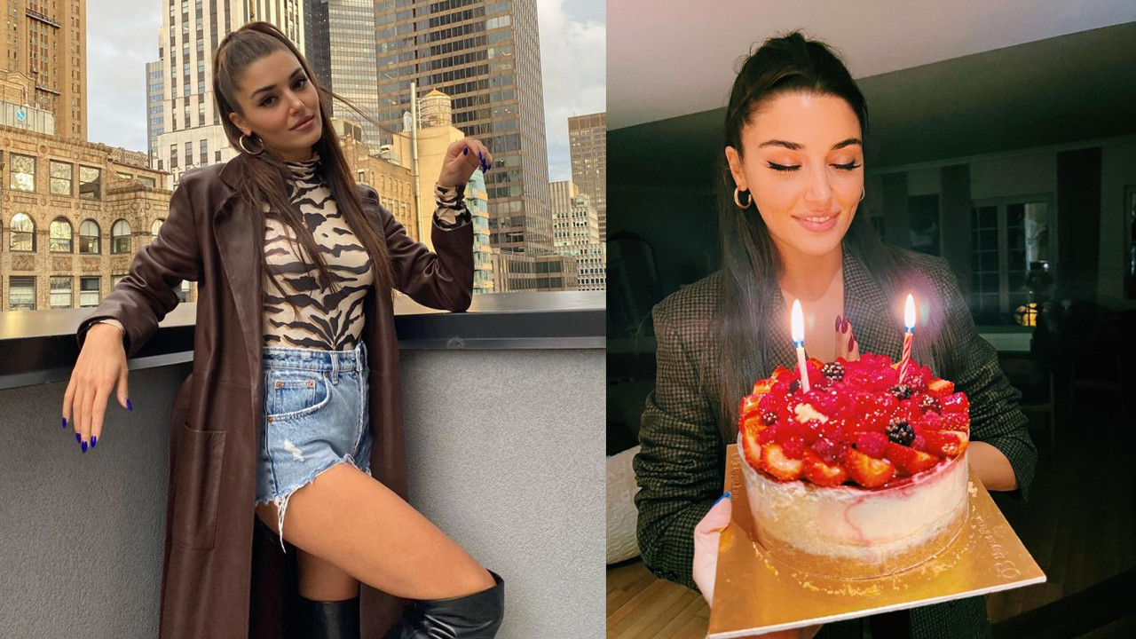 Yeni yaşını kutlayan Hande Erçel'in doğum günü kareleri sosyal medyayı salladı