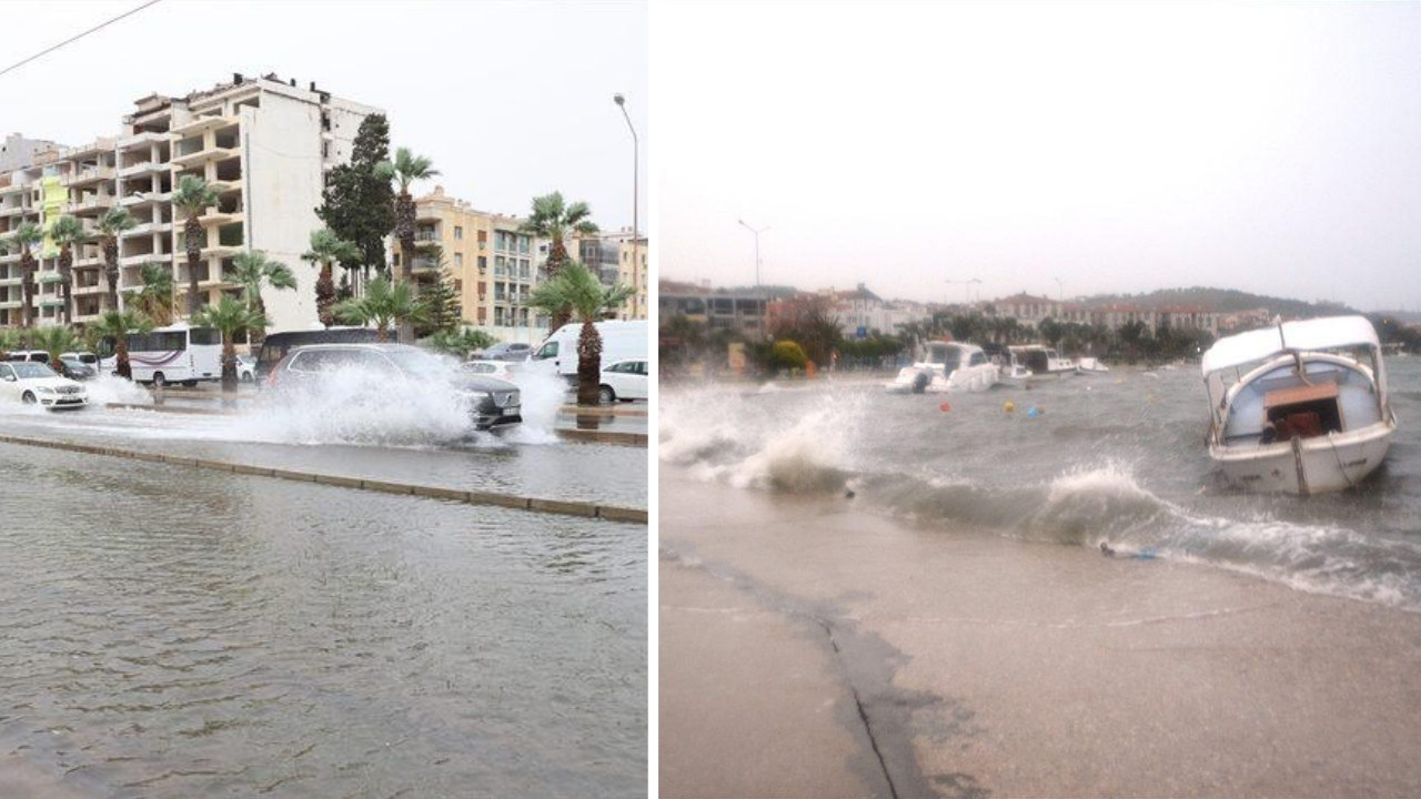 İstanbul'da deniz ulaşımı durdu, İzmir'de deniz taştı! İşte kuvvetli rüzgardan il il kareler...