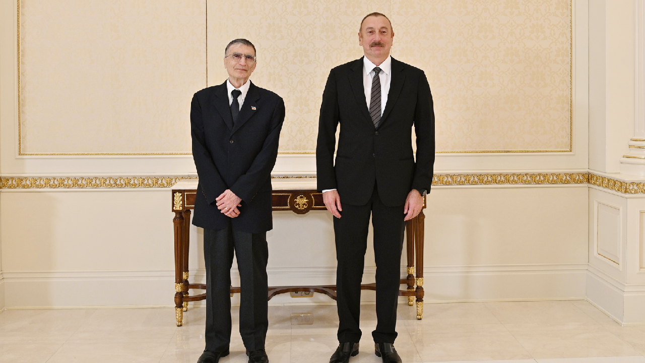 Prof. Dr. Aziz Sancar ile Azerbaycan Cumhurbaşkanı Aliyev görüştü