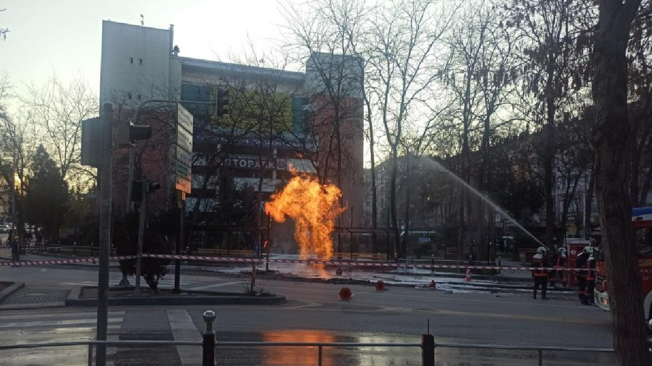 Ankara’da doğal gaz borusu patladı!