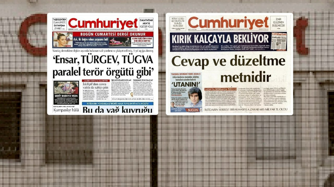 TÜGVA'yı manşetten hedef alan Cumhuriyet Gazetesi'ne mahkemeden unutulmaz ders!
