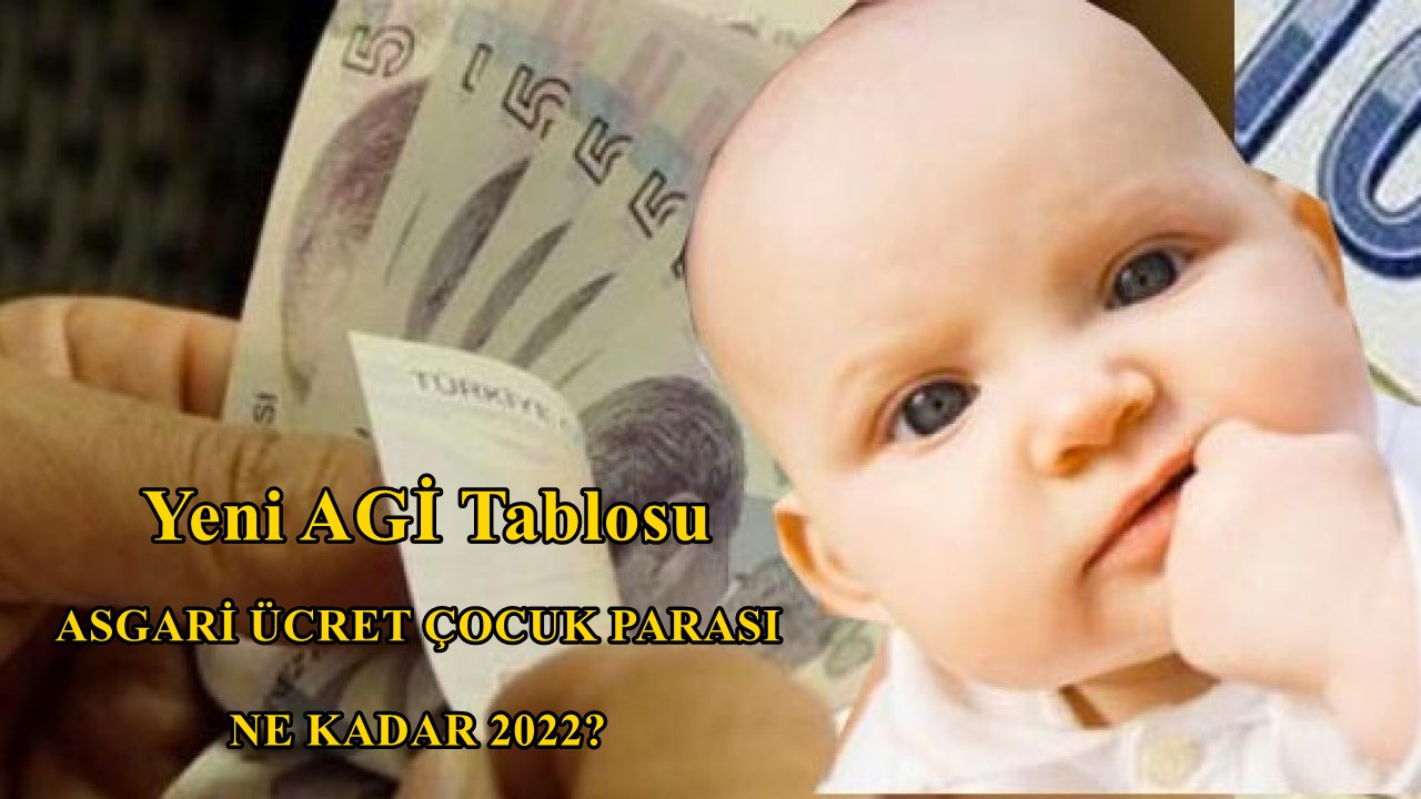 Asgari Ücret çocuk parası kaç TL 2022? Yeni AGİ tablosu 2022...