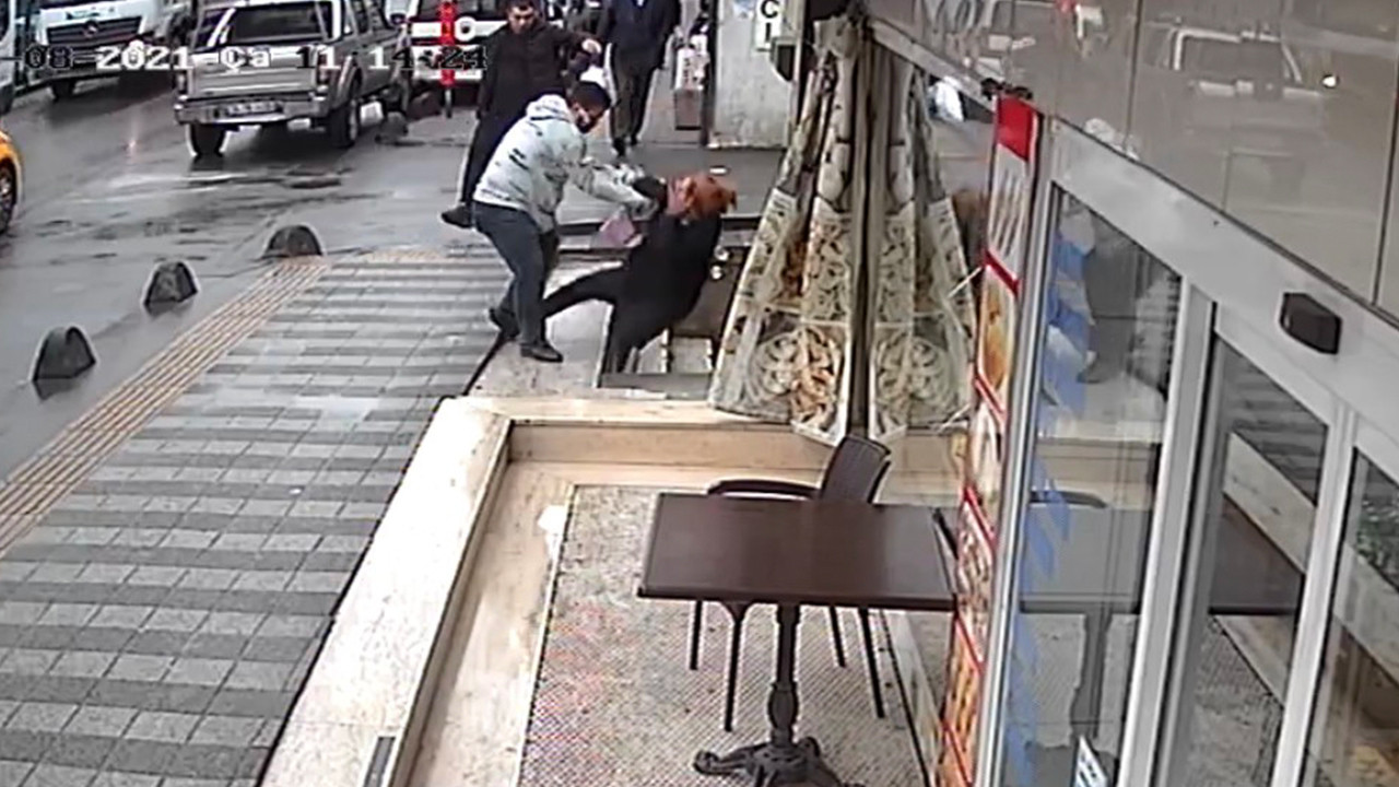 İstanbul'un göbeğinde dehşet anları: Eşini yumruklayıp merdivenlerden aşağı yuvarladı