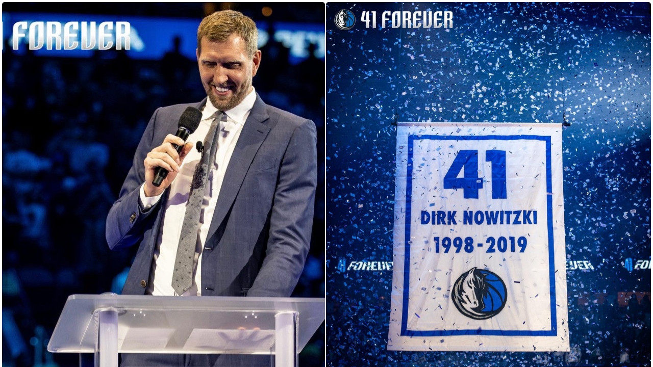 Dallas Mavericks'ten Dirk Nowitzki'ye büyük onur... 41 numaralı forması emekli edildi