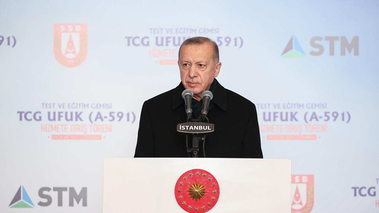 Erdoğan, 'Bir ilke imza atıyoruz' diyerek açıkladı: Üç savaş gemimizi aynı anda inşa ettik