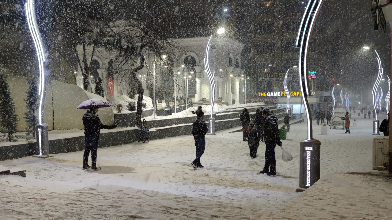 Van'da kar yağışı etkili oldu, şehir beyaza büründü
