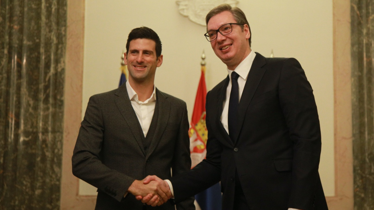 Novak Djokovic, Sırbistan Cumhurbaşkanı Aleksandar Vucic'le bir araya geldi