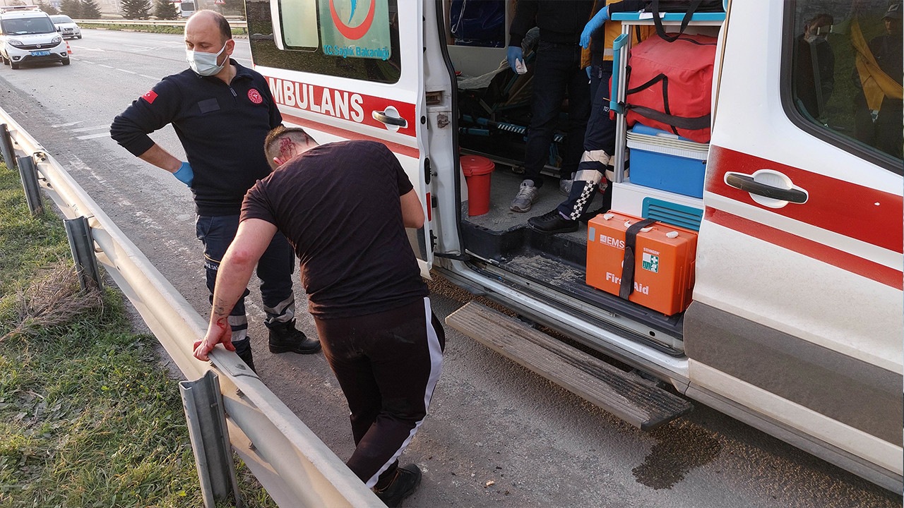 Kaza sonrası inanılmaz anlar: Kanlar içinde kalan sürücü ayakkabısı çamurlu diye ambulanstan indi