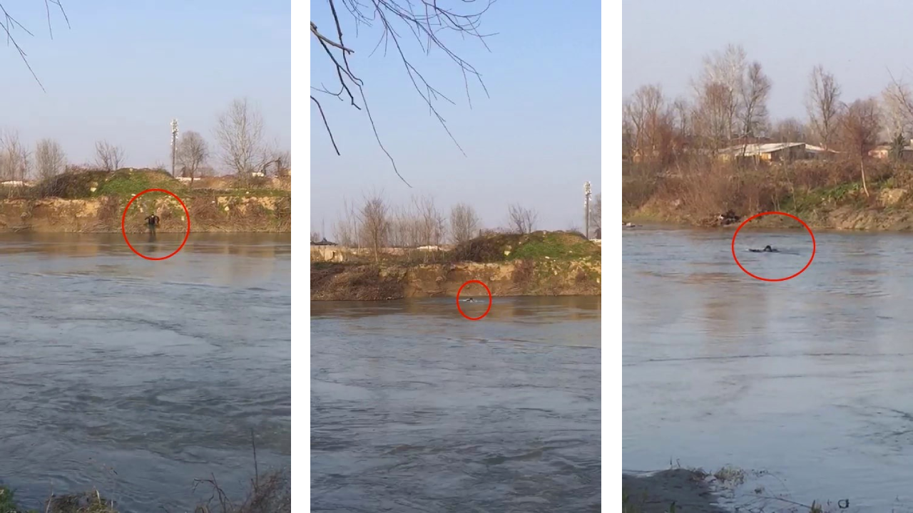 Peşindekilerden kaçarken Sakarya Nehri'ne atlayan adam akıntıya kapıldı