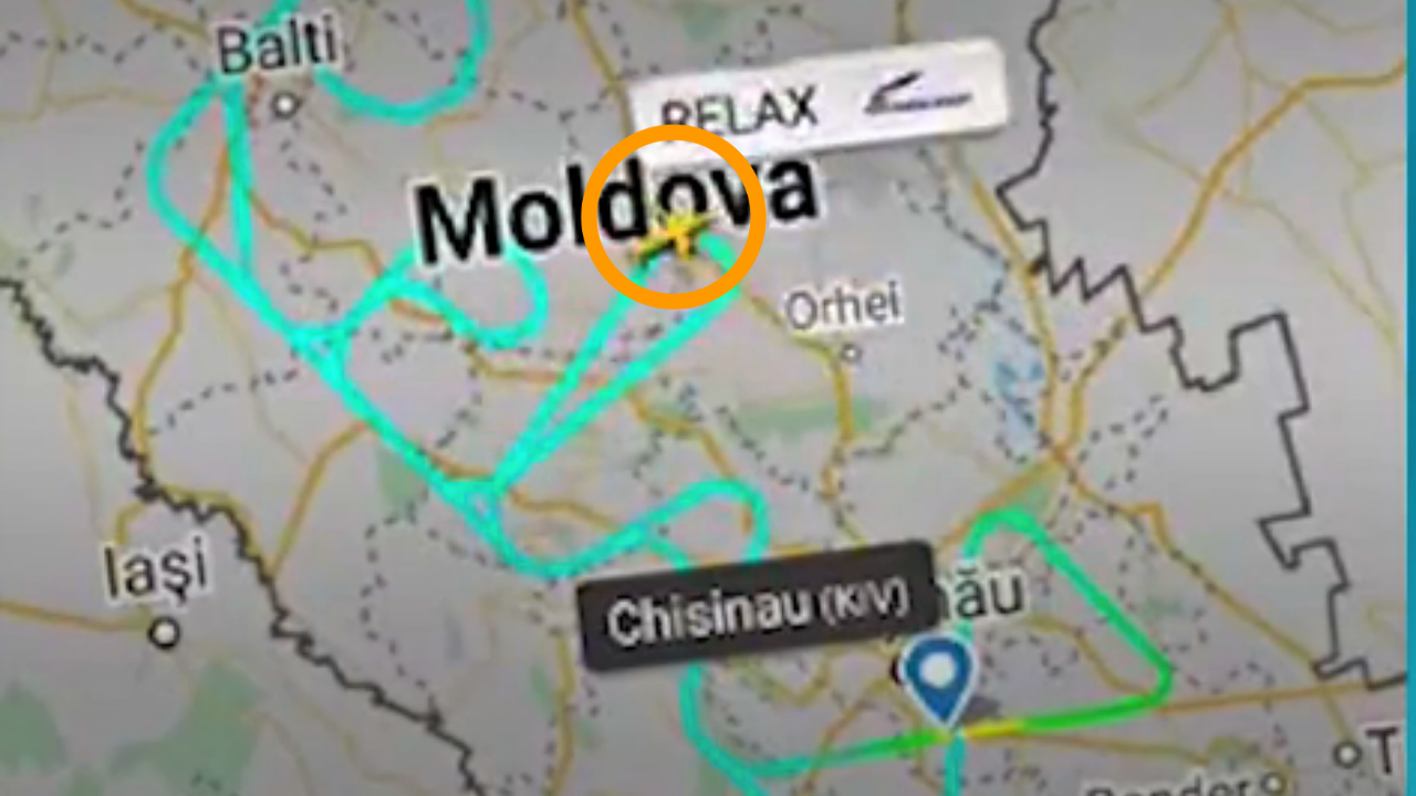 Moldova-Ukrayna sınırında uçan bir uçağın çizdiği rota gülümsetti!