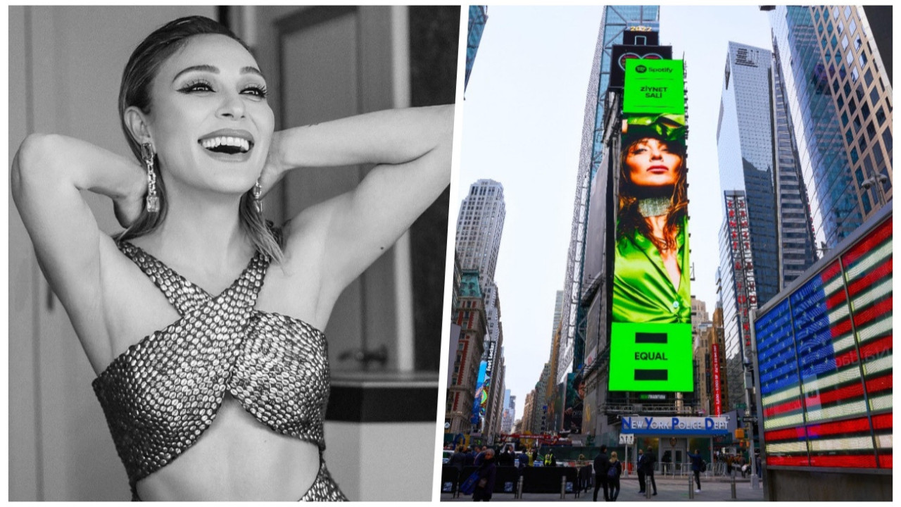 Ziynet Sali, Spotify'ın New York Times Meydanı'ndaki dev reklam panosunu süsledi