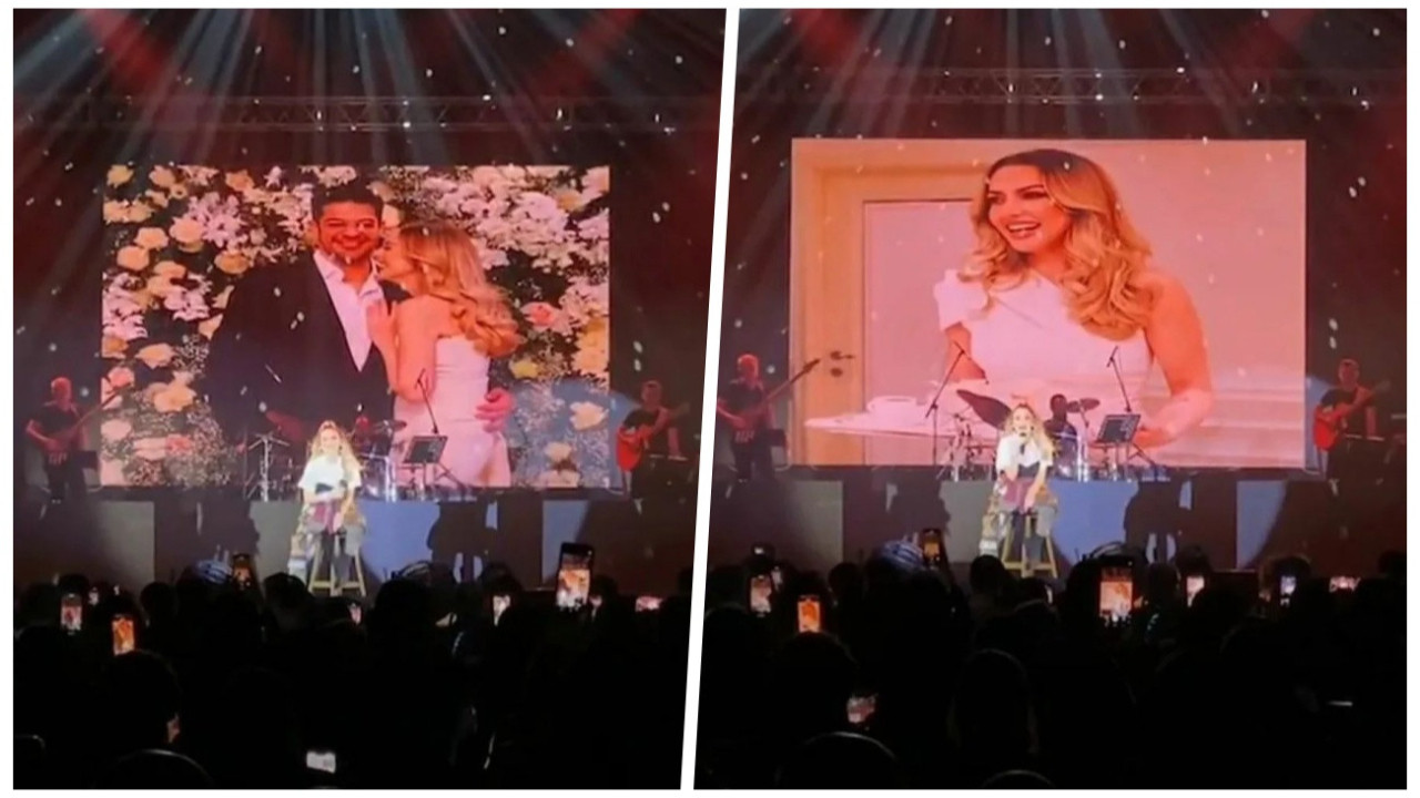Hadise'den konserinde büyük sürpriz! Mehmet Dinçerler ile nişan fotoğraflarını yayınladı
