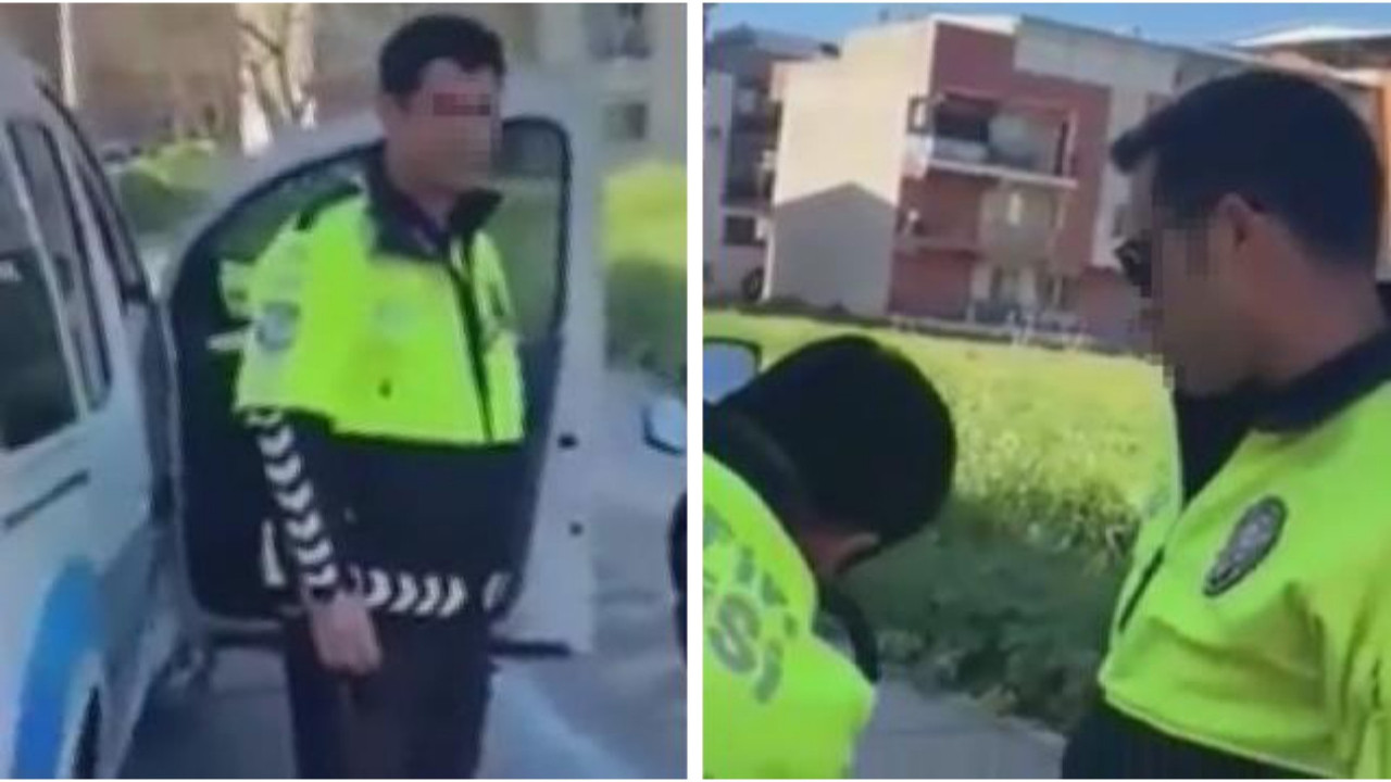 İzmir'de motokuryeye "Beynine sıkarım" diyen polis büyük tepki çekti: İşte o anlar...