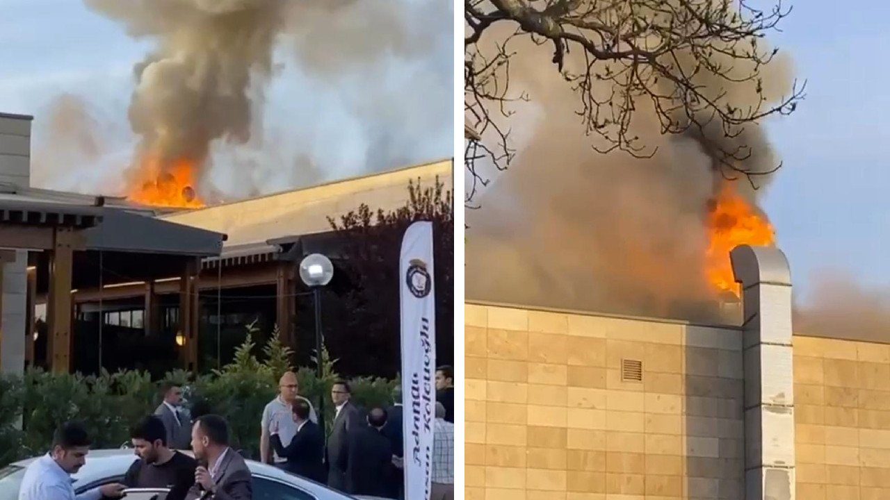 Ankara'da bir restorantta çıkan yangın panik yarattı