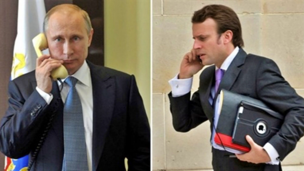 Macron, iki saatten uzun süre boyunca Putin ile telefonda görüştü!