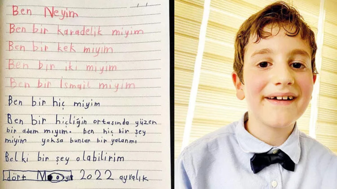 7 yaşındaki şair İsmail, viral olan "Ben kek miyim?" şiirini nasıl yazdığını anlattı! "Telefonla büyümedi"