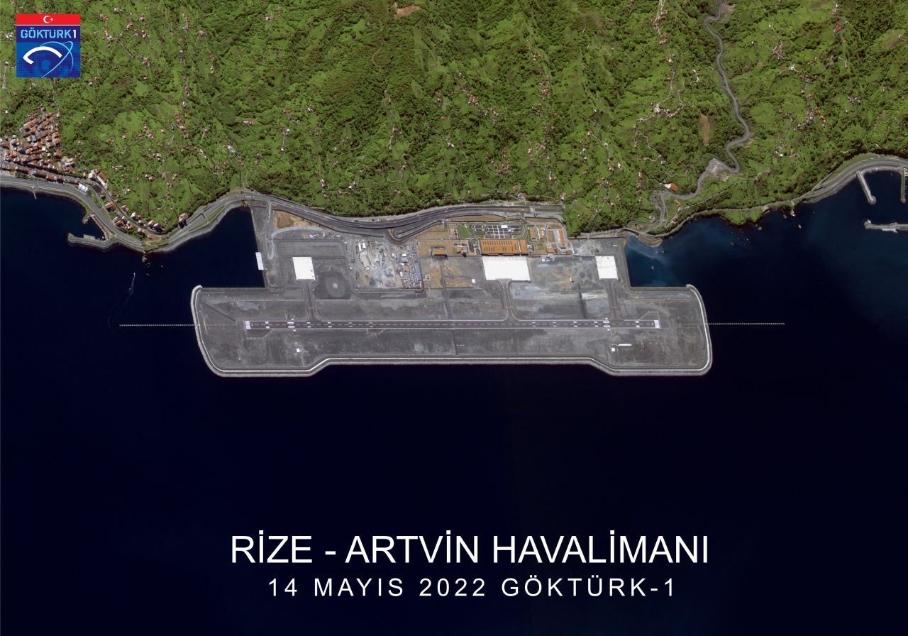 MSB, Rize-Artvin Havalimanı'nın Göktürk-1 uydusundan gelen görüntülerini paylaştı - Resim: 2