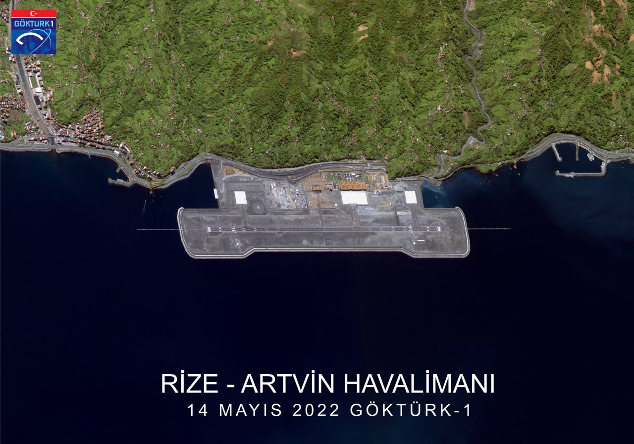 MSB, Rize-Artvin Havalimanı'nın Göktürk-1 uydusundan gelen görüntülerini paylaştı - Resim: 3