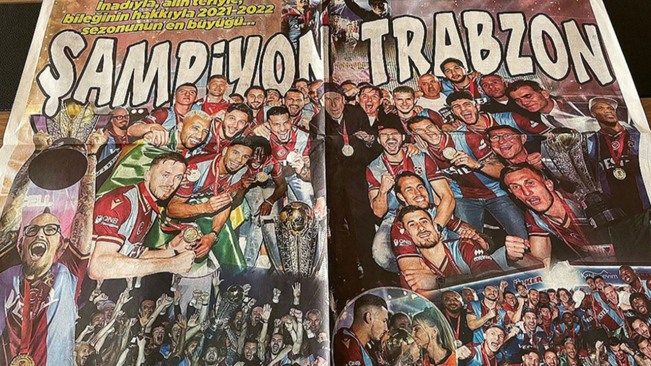 Şampiyon Trabzonspor'un kupa töreninin yerel basında yankıları