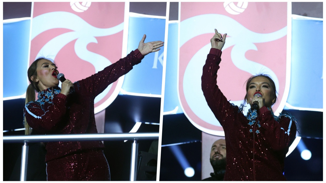 Demet Akalın, Trabzonspor'un kutlamalarına damga vuran 'Kulüp' şarkısını canlı seslendirdi