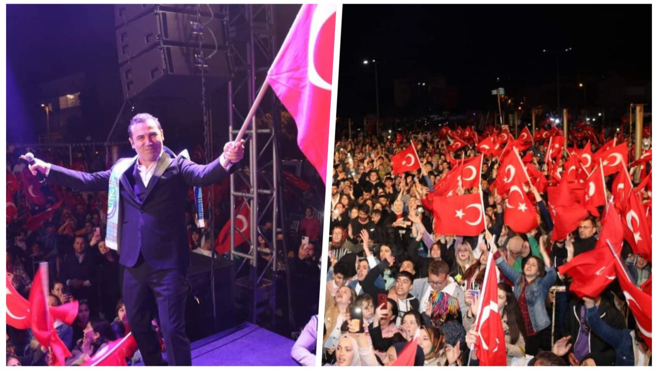 Ergene'de konser veren Ferhat Göçer'i dinlemeye 10 bin kişi geldi