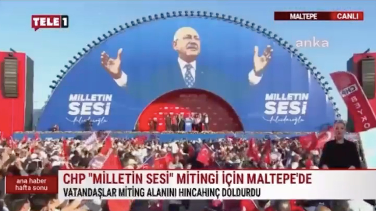 CHP mitinginde atılan slogan 'Kandil mi yoksa Taksim mi?' diye kapışanlara özel video: İşte montajsız Tele1 yayını!